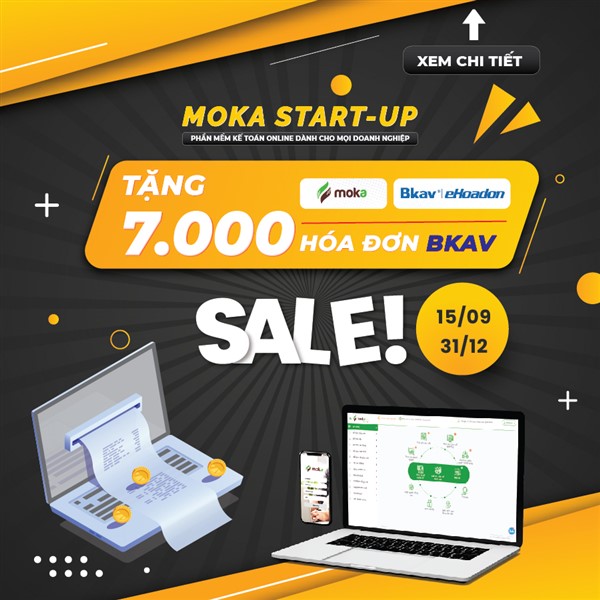 [SIÊU QUÀ TẶNG] +7000 số hóa đơn BKAV khi mua phần mềm Moka Start-up